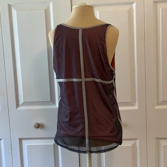 Inphorm- Athletic Tee- Purple Mesh Over Pink- Size Large - Picture 2 of 8